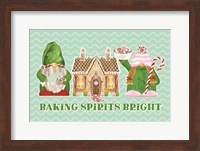 Christmas Bakers II on Mint Fine Art Print