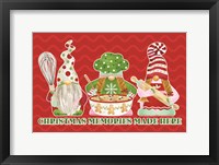 Christmas Bakers III on Red Framed Print