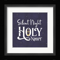 O Holy Night I on Blue Framed Print