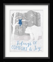 Woodland Wishes IV Blue Framed Print