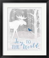 Woodland Wishes III Blue Framed Print