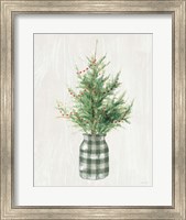 White and Bright Christmas Tree II Plaid Fine Art Print