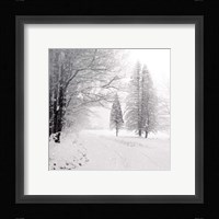Let it Snow II BW No Words Framed Print