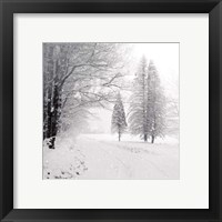 Let it Snow II BW No Words Framed Print