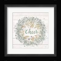 Frosty Cheer Sage Framed Print