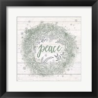 Frosty Peace Sage Silver Framed Print
