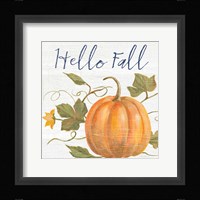 Fall Splendor V Navy Framed Print