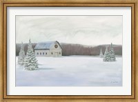 Holiday Winter Barn Fine Art Print