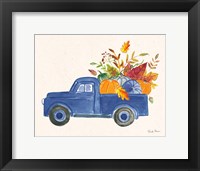 Autumn Harvest II Navy Framed Print