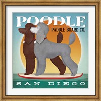 Double Poodle Paddle Board Fine Art Print