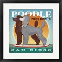 Double Poodle Paddle Board Fine Art Print