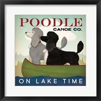 Double Poodle Canoe Framed Print