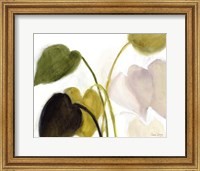 Philodendron in Rosy Greens No. 1 Fine Art Print
