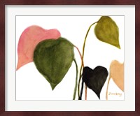 Philodendron in Rosy Greens No. 2 Fine Art Print