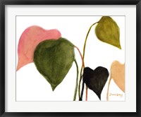 Philodendron in Rosy Greens No. 2 Fine Art Print