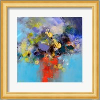 Blue and Yellow Flowers Fine Art Print