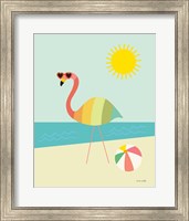 Beach Flamingo Fine Art Print