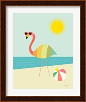 Beach Flamingo Fine Art Print