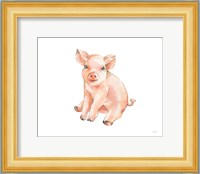 Sweet Piggy Sitting Fine Art Print