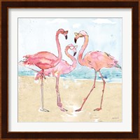 Flamingo Fever Beach Fine Art Print