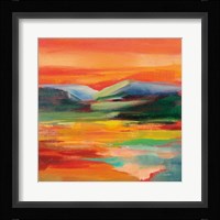 Flower Hill Sunset II Framed Print