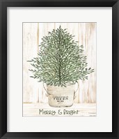 Merry & Bright Tree Framed Print
