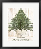 Season's Greetings Tree Framed Print