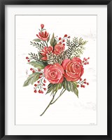 Rose Christmas Botanical Fine Art Print
