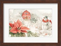 Poinsettia Village I Fine Art Print