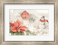 Poinsettia Village I Fine Art Print