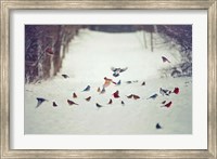 Feathered Friends Birds in Snow Fine Art Print
