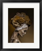 Woman in Thought, Gold Fine Art Print