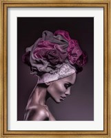 Woman in Thought, Magenta Fine Art Print