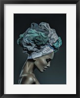 Woman in Thought, Teal Fine Art Print