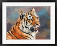 Tiger On Crushed Colors Fine Art Print