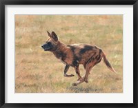 African Wild Dog Running Fine Art Print