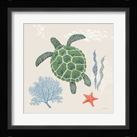 Free As the Ocean III on Sand Framed Print
