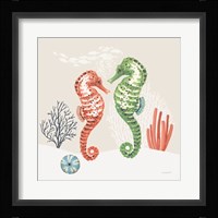 Free As the Ocean V on Sand Framed Print