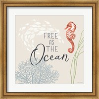 Free As the Ocean IX on Sand Fine Art Print