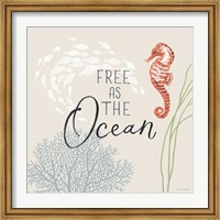 Free As the Ocean IX on Sand Fine Art Print