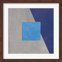 Azure Blue Silk Abstract II Fine Art Print