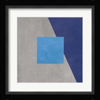 Azure Blue Silk Abstract II Fine Art Print