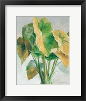 Greenhouse Palm I Teal and Gold Crop Fine Art Print
