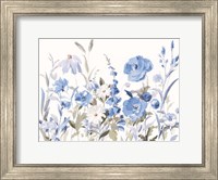 Blue Boho Wildflowers Fine Art Print