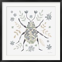 Folk Beetle II Neutral Fine Art Print