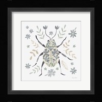 Folk Beetle II Neutral Fine Art Print