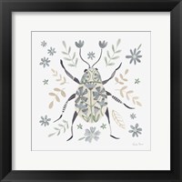 Folk Beetle II Neutral Fine Art Print