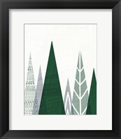 Geometric Forest II Green Gray Fine Art Print