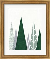 Geometric Forest II Green Gray Fine Art Print