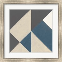 Triangles I Teal Crop Fine Art Print
